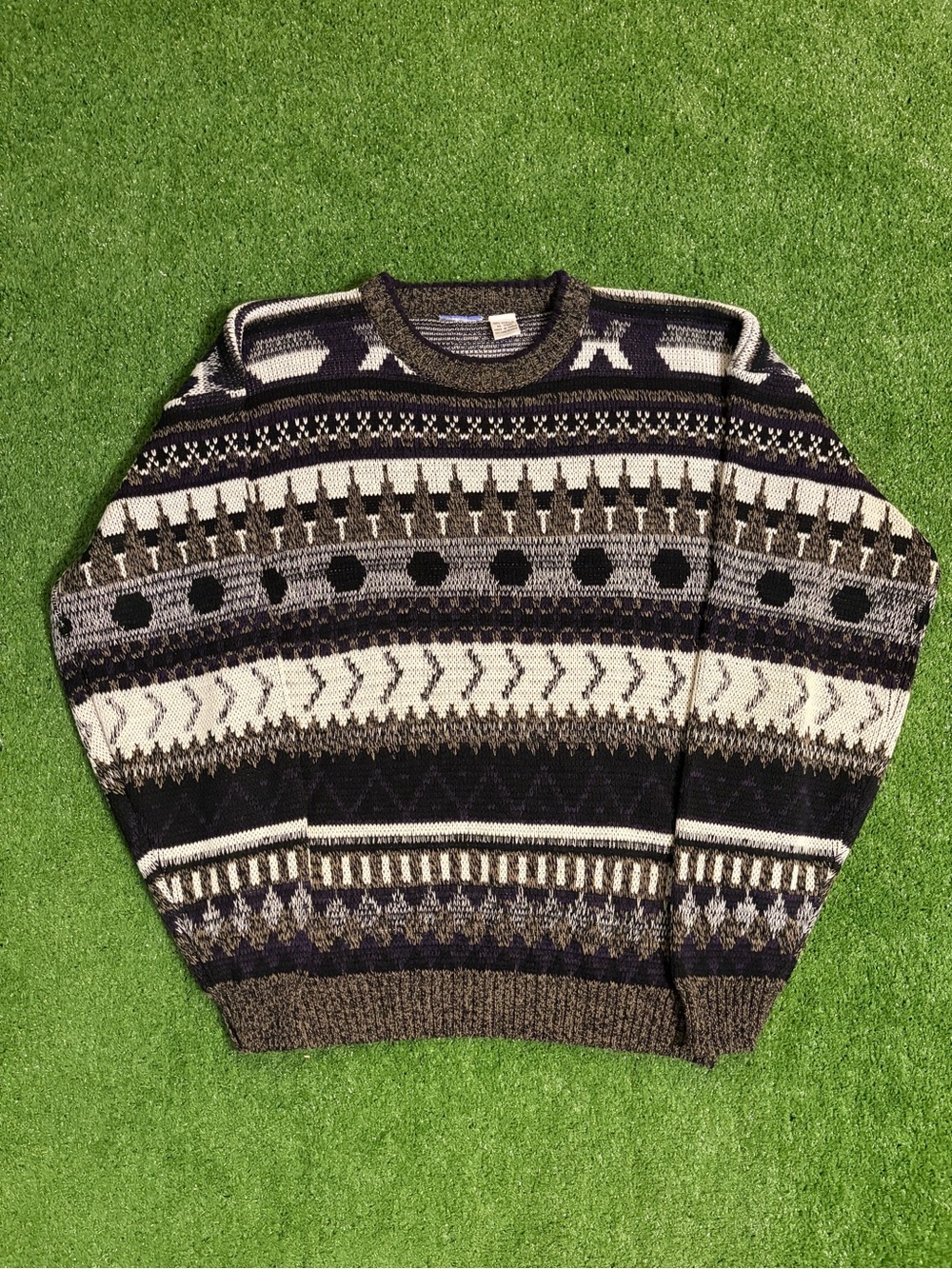 Vintage Funky Acrylic Grandpa Sweater